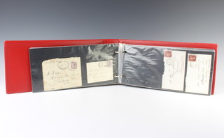 7 Victorian stamped envelopes, penny reds and a small collection of first day covers  