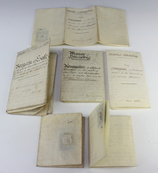 6 Victorian deeds relating to the Manor of Ditchling in Sussex 1859, 1860, 1861, 1865, 1871 and 1883 