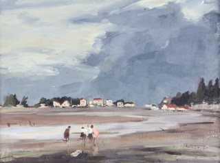 R Watson, impressionist oil on board signed "Kaipara Bay New Zealand" marked to the reverse 29cm x 39cm 
