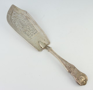 A William IV pierced silver fish slice London 1835 maker J B Chatterley & Sons 250 grams 