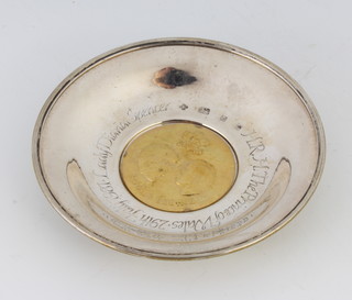 A silver commemorative dish - Royal Wedding 29th July 1981 London 1981, 64 grams