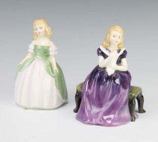 Two Royal Doulton figures - Penny HN2338 11.5cm and Affection HN2236 12cm 