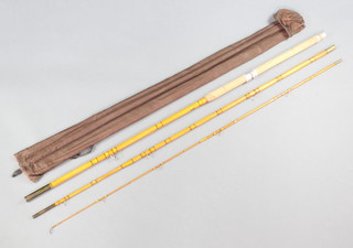 An Allcocks Peerless cane 13' float fishing rod in original bag 