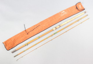 A Hardy lightweight Thames style 13' float fishing rod, the butt marked Hardy Bros. contained in a cloth bag marked Fox 