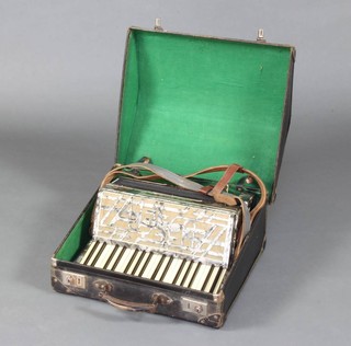 A Hohner Verdii accordion with 40 buttons complete with carrying case 