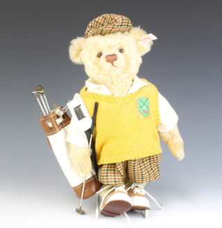A Steiff golfer teddy bear 34cm  