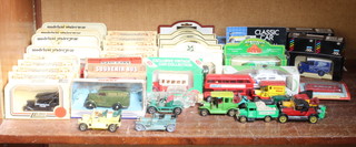 Four Matchbox models of Yesteryear, 10 Lledo models and other model cars
