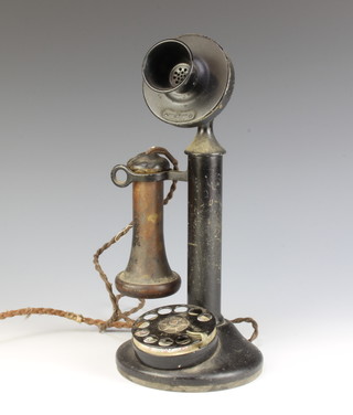 An American candlestick telephone by The Western Electric Company 