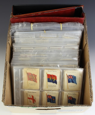 A collection of Kensitas silk cigarette cards and 2 others, together with 2 empty albums