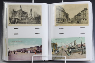 An album of black and white and coloured postcards of English and Continental seaside resorts