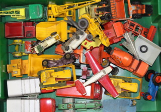 A small quantity of match box and other toy cars