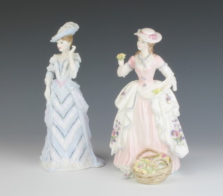 A Coalport figure - The Flower Seller from the Cries of London Collection number 1450/9500 22cm and a Royal Worcester figure Arabella no.42/10,000 23cm 