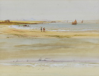 T Matherson, watercolours a pair "Whitby Bay" and "Off The Welsh Coast" signed 15cm x 38cm 