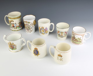 An Aynsley commemorative 2 handled cup for the marriage of HRH Prince Andrew and Sarah Ferguson, 7 other commemorative items