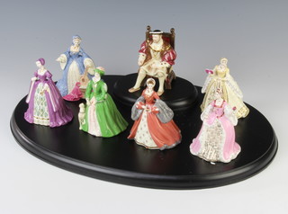 A set of 7 Coalport figures Henry VIII and his 6 wives 248/500 boxed