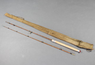 A Hardy Brothers No. 3 Alnwick 7'2" 2 piece split cane fishing rod, built during the First World War circa 1916, in correct bag
