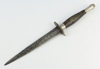 A Fairbairn Sykes style fighting dagger, the 17cm blade marked Wilkinson Sword London