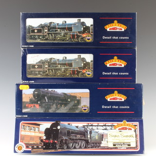 4 Bachmann, Branch-Line locomotives and tenders 32-155 N Class 1864, 32-153 N Class 1824, 32-255 First Army Transporter Group and 31/401 Lord Nelson, all boxed