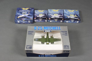 Four Corgi The Aviation Archive models, first issue no.48402 Lockheed KC-130F, 48201 B17G, 47205 Havro York, 471111 The Douglas Dakota and an Armour model B25 Mitchell, all boxed 