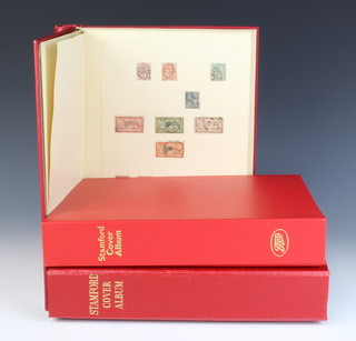 A red Simplex album of mint and used world stamps including France, Germany, Spain, British India, Italy, Malta, Monaco, United States of America and 2 albums of GB first day covers 