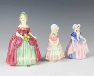 Three Royal Doulton figures - Dinky Do HN1639 12cm, Tootles HN1680 11cm and Dainty May HN1639 18cm 