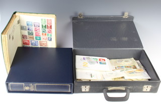 The Commonwealth Collection, an album of Elizabeth II mint commonwealth stamps, a Sterling album of used world stamps - Italy, Hungary, GB, Germany, France, Austria, Australia and a small attache case of loose mint and used stamps 
