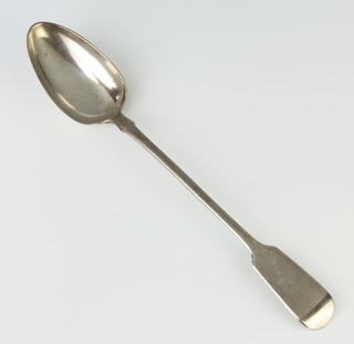 A mid Victorian fiddle pattern silver basting spoon London 1853, 152 grams 