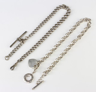 Two silver necklaces 138 grams 