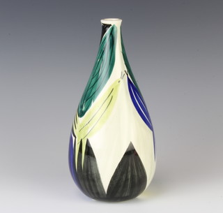 An Inger Waage Studio ceramic vase decorated with 2 birds 22cm 