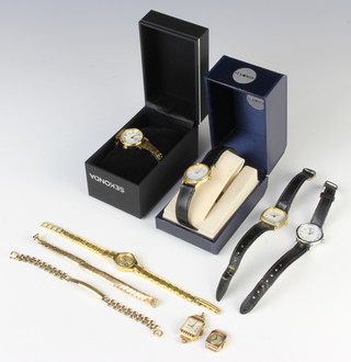 A lady's 18ct yellow gold Imaco wristwatch, a 9ct ditto and minor watches