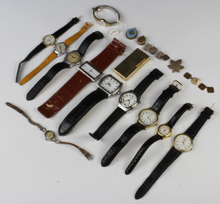 A gentleman's Delbana wristwatch and minor wristwatches, cufflinks etc 