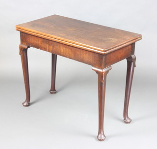 A Georgian mahogany rectangular concertina tea table, the base fitted a secret compartment raised on club supports 71cm h x 91cm w x 45cm d 