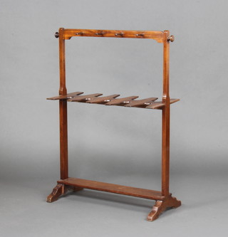 A 19th Century rectangular mahogany whip and boot stand 94cm x 66cm x 31cm 