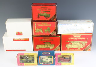 Two Matchbox models of Yesteryear Y8 and Y10 together with 6 Matchbox Special Edition models of Yesteryear YS9, Y12, Y21, YS38, YS46, a Matchbox MB-38, a Matchbox Gold Jubilee state coach, all boxed 