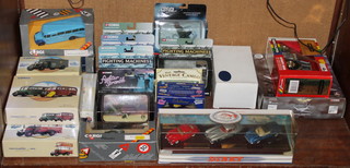 Six Corgi Classic commercial vehicle models, various Corgi models together with a Dinky Collection of 3 model cars boxed
