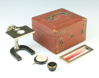 A C Reichert Wien microscope, marked No 8150, contained in a box
