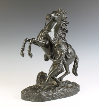 A bronze figure of a Marli horse 40cm h x 31cm w x 17cm d 