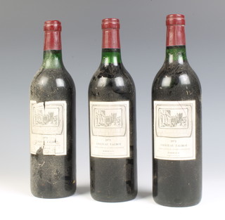 Three bottles of 1971 Berry Bros. & Rudd Ltd Chateau Talbot (1 with damaged label) 