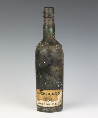 A bottle of 1963 Cockburn's vintage port 
