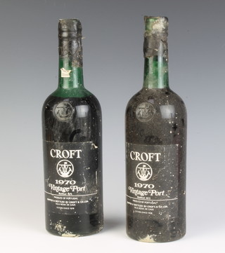Two bottles of 1970 Croft vintage port