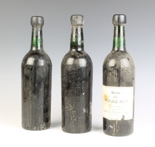 Three bottles of 1963 Warre's vintage port supplied by Grants of St James's Ltd (2 bottles unlabelled) 