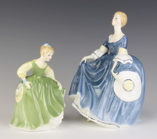 Two Royal Doulton Figures Hilary HN2335 18cm and Fair Maiden HN2211 14cm