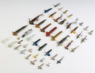 A collection of vintage lures including Phantoms, Devon Minnows and others 