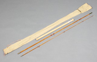 A Chapmans of Ware, Herts, "The Chapman  500 Avon" 3 piece fishing rod with detachable butt 10'6" in cloth bag 
