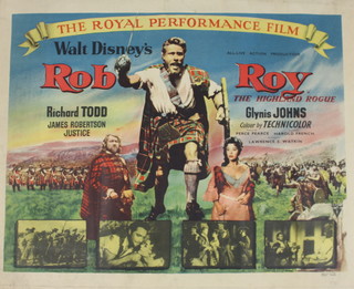 Rob Roy (1953), a quad 22" x 28" movie poster on card, signed on verso "Best wishes Brian Richard Todd" 