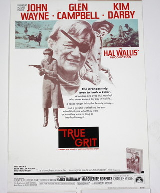 True Grit (1969), John Wayne, a US one sheet 27" x 41"  movie poster 
