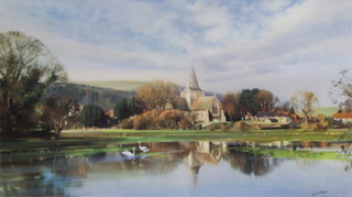 Frank Wootton (1911-1998), limited edition print, signed in pencil, "Alfriston Autumn" no.265/650 36cm x 60cm 