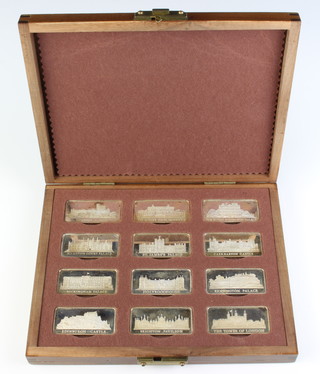 A set of 12 silver ingots - Royal Palaces, by The Birmingham Mint, 372 grams