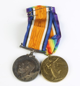 A World War One pair of medals comprising British War medal and Victory medal to 23981 Pte.H.S.Missing 5/Lond.R 