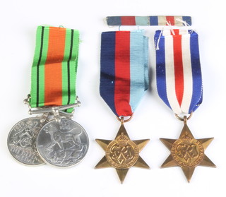 A World War Two medal group comprising 1939-45 France and Germany Star, Defence and War medal 